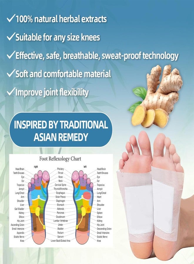 KLIFFOO Deep Cleansing Detox Foot Pads with Bamboo Vinegar and Ginger for Toxins Removal, Pain Relief, Better Sleep, Blood Circulation and Detoxification for Men and Women, Natural Acupoint Micro-Massage Technology (50) - Image 2