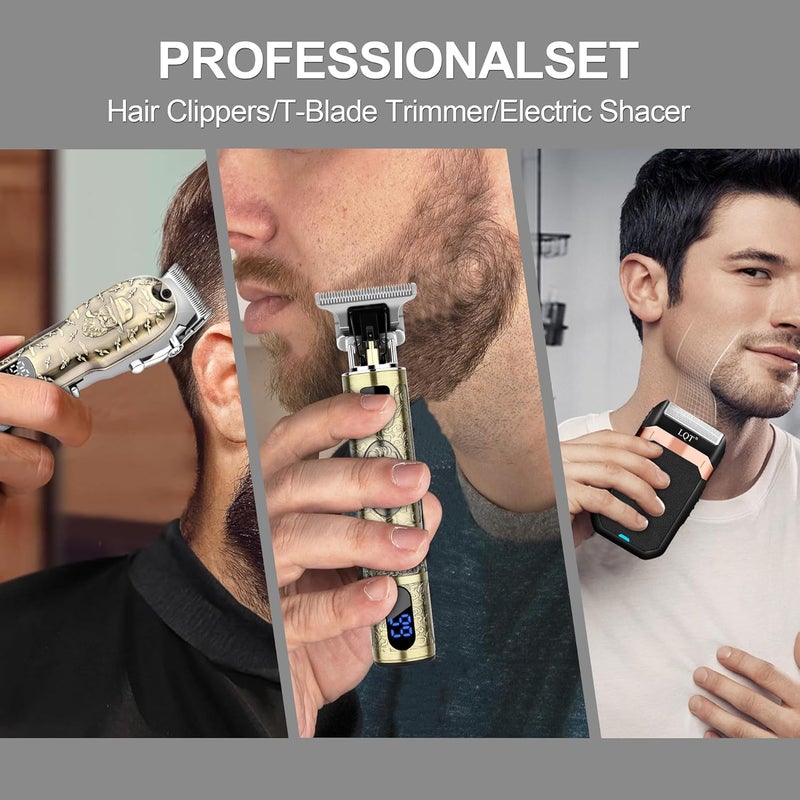 LQT Professional Hair Clippers Set with LED Display - Cordless Hair Clipper, Beard Trimmer, and Accessories - Image 5
