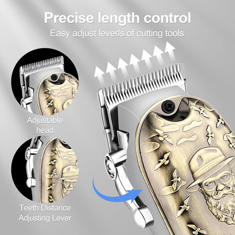 LQT Professional Hair Clippers Set with LED Display - Cordless Hair Clipper, Beard Trimmer, and Accessories - Image 4