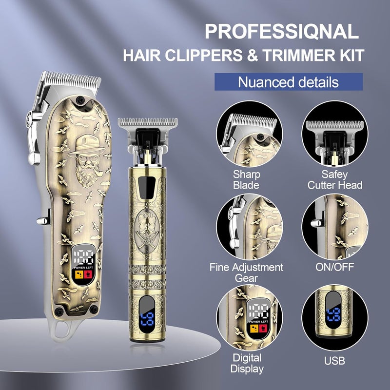 LQT Professional Hair Clippers Set with LED Display - Cordless Hair Clipper, Beard Trimmer, and Accessories - Image 2