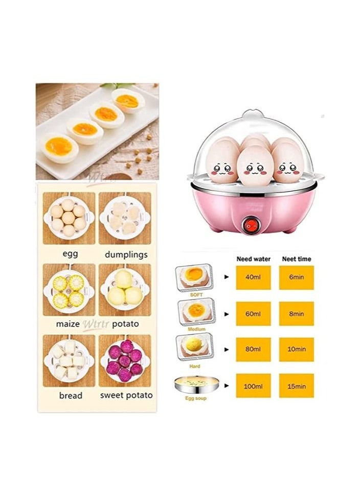Generic - Rapid Pink  Electric Egg Cooker for Soft Medium Hard-Boiled Eggs Boiler Capacity 1 to 7 Eggs with Auto Shut-Off Great Kitchen Gift Appliance - Image 1