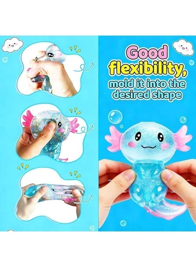 Western Mountains Axolotls Squishies Fidget Stress Ball,Cute Squishies Axolotls Toy,Easter Basket Stuffers, Stress Ball Squeeze Toys for Stress Relief (Blue) - Image 5