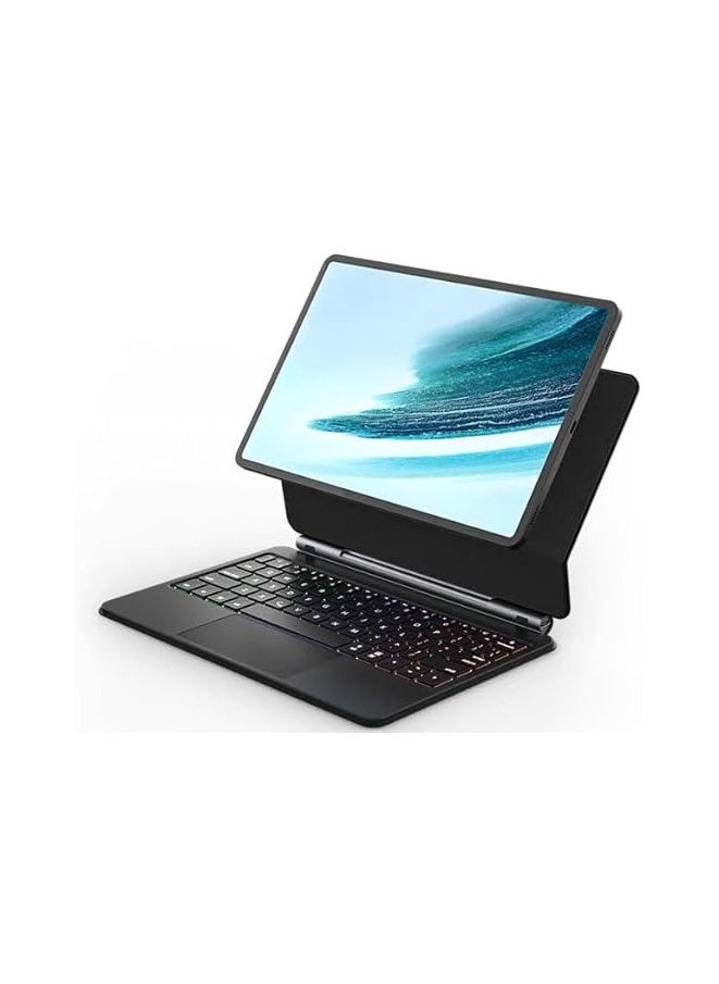 Generic - Magic Smart Bluetooth Keyboard Case Compatible with Samsung Galaxy Tab S9 FE 11 inch 2023 with Trackpad RGB Backlit Keyboard - Image 1