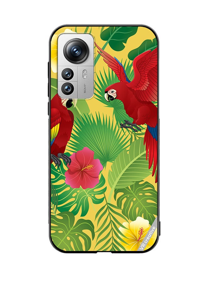 VR CREATIVE Protective Case Cover For Xiaomi 12 Pro Parot In Jungle Design Multicolour - Image 1