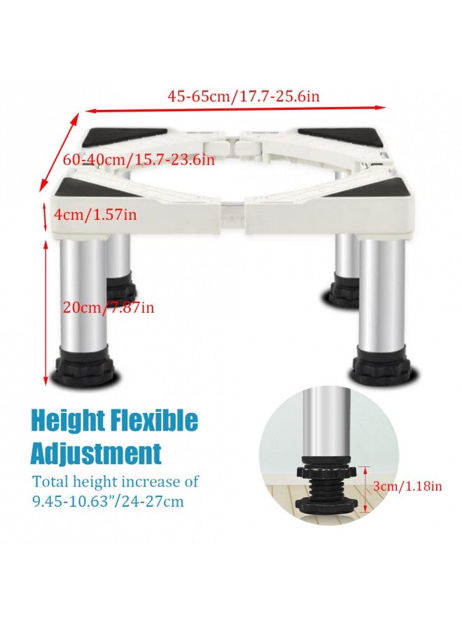 SSEHCWAN Washer and Dryer Stands, Washing Machine Stand Base Adjustable Appliance Base Max Load 770LB/350KG Pedestal for Washing Machine Dryers Refrigerator, Increase 9.4-10.6inch 24-27cm Height - Image 1