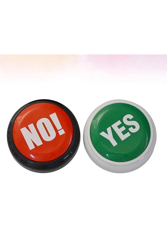 KASTWAVE Yes No Sound Button Answer Game Buzzer Desktop Sound Toy Board Games Toy Gift For Quiz Contest Without Battery For Game Show Red Game Buzzer Seven Type Sounds 2 Pcs - Image 1