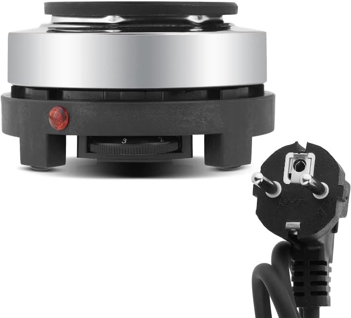Derovan 500 W Mini Electric Stove – Compact Single Hot Plate (Ø ≈ 100 mm), Adjustable Heat, Portable Countertop & Travel Cooker, EU Plug 220 V - Image 3