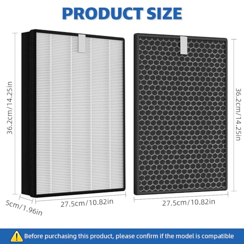 Verilux® 2Pcs Air Purifier Filter Set for Phillips Air Purifier FY-2422 (HEPA) +FY-2420 (Carbon) Compatible with Phillips Series 2000,Models: AC-2887,AC-2882 AC-2892 - Image 4