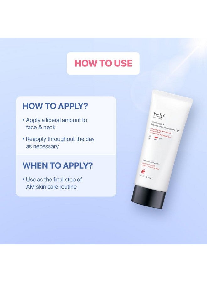 belif Uv Protector Leports Sunscreen 80Ml - Image 4