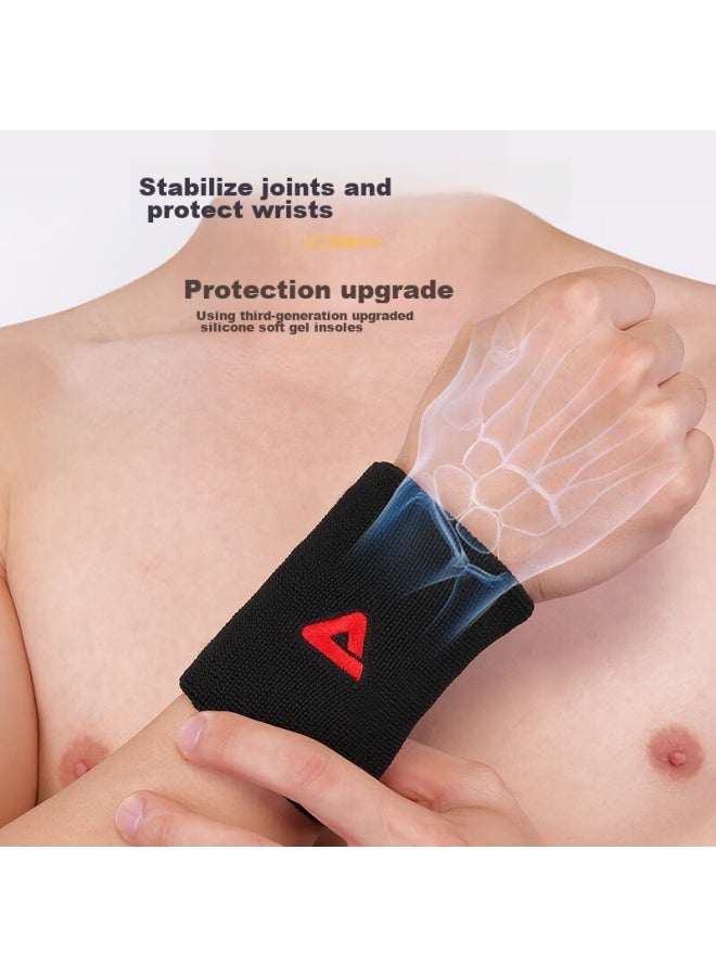 Peak Wristband For Men And Women, Sports Fitness Sweat-absorbing Anti-sprain Wrist Guard For Basketball Badminto - Image 2