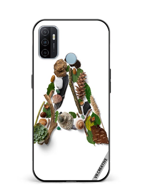 Protective Case Cover For Oppo A53 Alphabet A Design Multicolour