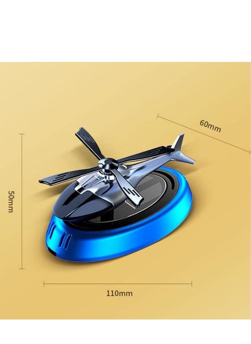 ELTRAZONE Helicopter Solar-Powered Car Air Freshener – Rotating Aromatherapy Diffuser in Silver Aviation Alloy Design – Stylish and Fragrant Interior Accessory for Car & Home - Image 2