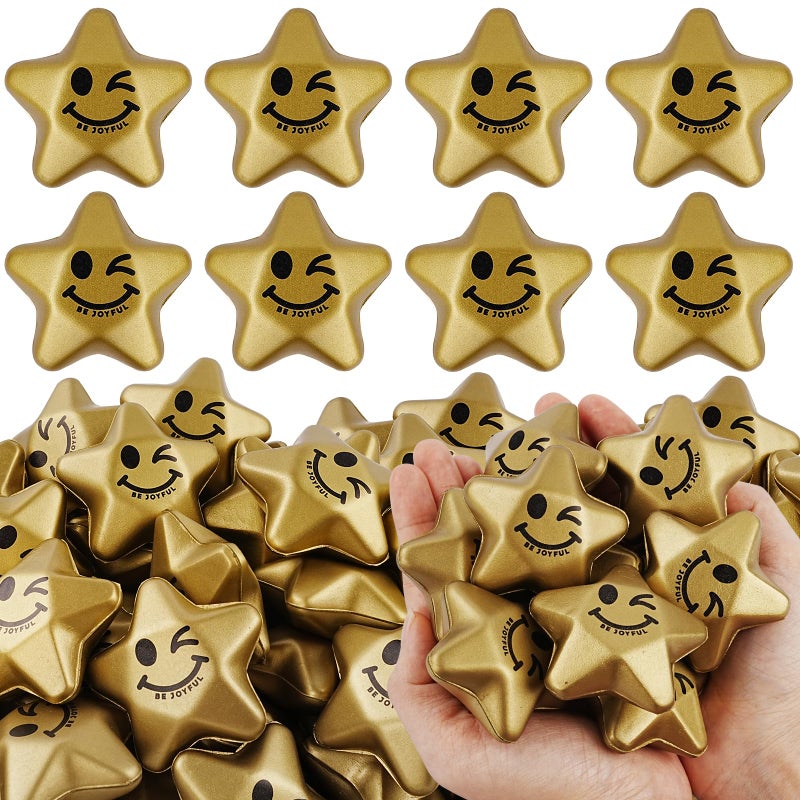SHQDD 100PCS Stress Balls Star Stress Balls for Adults Kids Mini Foam Ball Stress Relief Toys Fidget Anxiety Anger Relief at WorkSchoolHome Student Prizes Perfect Party Favors - Image 3