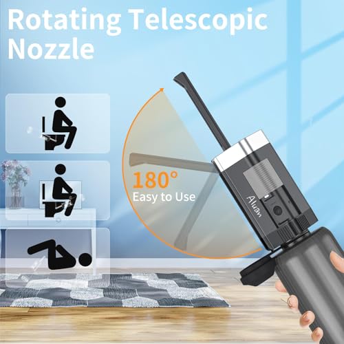 Aluan Portable Jet Spray for Toilet for Travel, Rechargeable Electric Travel Bidet with 1100mAh Battery, IPX7 Waterproof High Pressure Portable Bidet with 2 Pressure Modes for Postpartum Care, Hygiene Cleaning - Image 3
