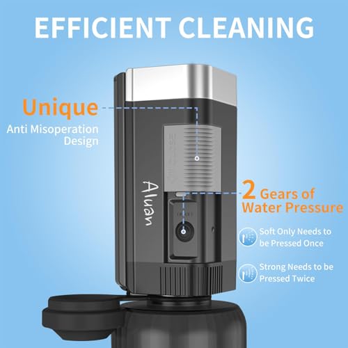 Aluan Portable Jet Spray for Toilet for Travel, Rechargeable Electric Travel Bidet with 1100mAh Battery, IPX7 Waterproof High Pressure Portable Bidet with 2 Pressure Modes for Postpartum Care, Hygiene Cleaning - Image 2