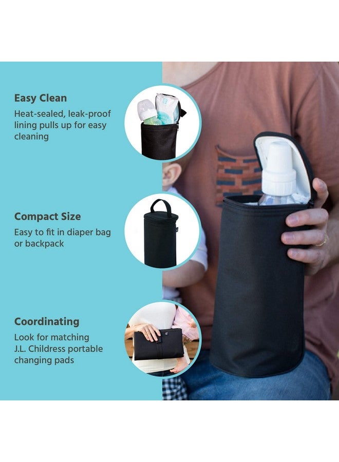 J.L. Childress J.L. Childress Breastmilk Cooler Bag - Insulated & Leak Proof Newborn Bottle Bag - Fits 1-2 Bottles - Daycare & Travel Black  - Image 1