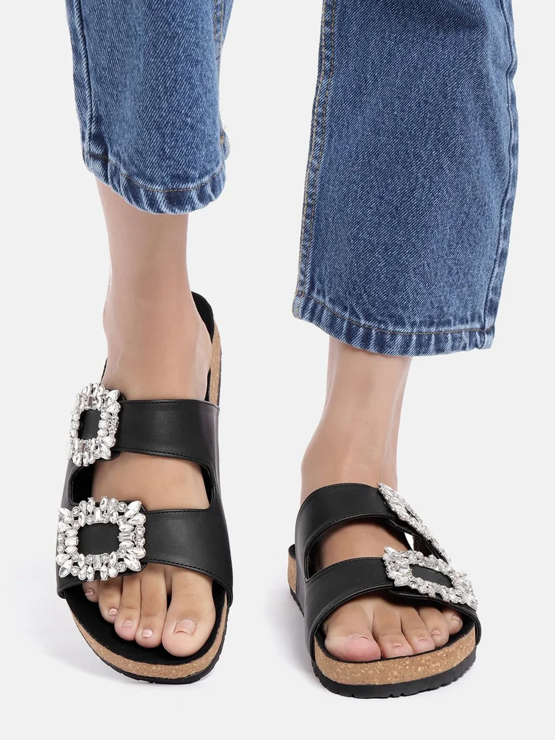 Zoriworld NEBULA Black Flats for Women