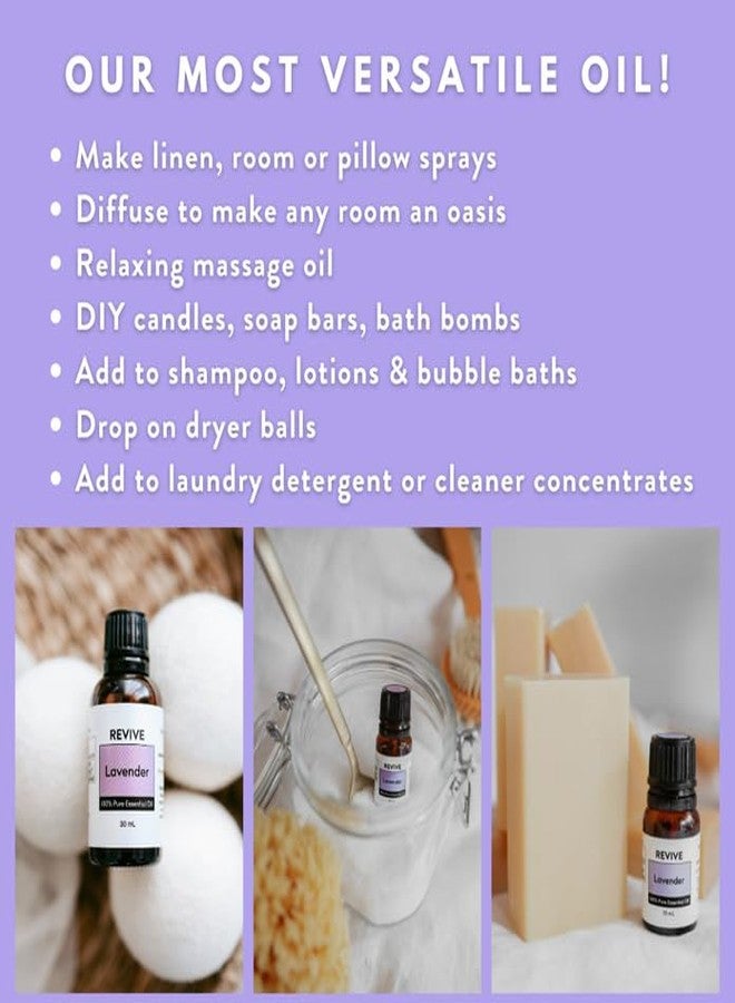 REVIVEEO Lavender Essential Oil by Revive Essential Oils 2 Pack - REVIVEEO - 100% Pure Therapeutic Grade, for Diffuser, Humidifier, Massage, Aromatherapy, Skin & Hair Care, Unrefined Oils with No Fillers - Image 2