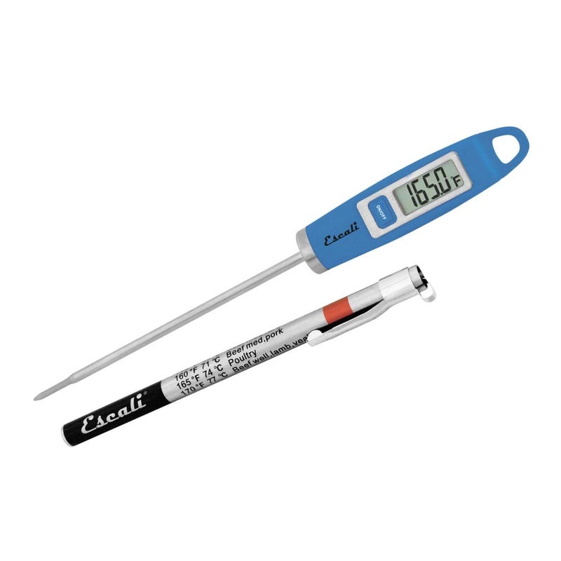 Escali DH1 Gourmet Digital Meat Thermometer with Extra Long Probe NSF Certified Blue