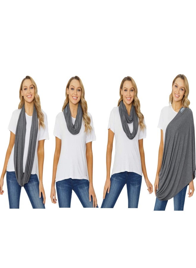 NeoTech Care Baby Nursing Cover Breastfeeding Scarf | Soft Fabric (Gray) - Image 2