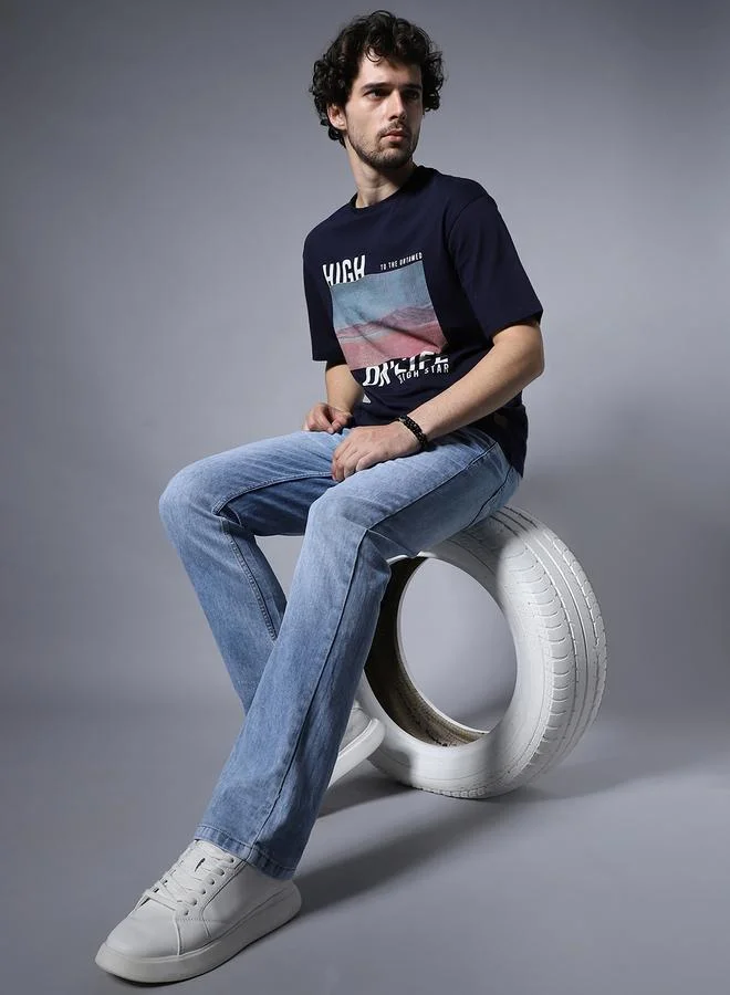 HIGH STAR High Star Mid Rise Regular Fit Faded Jeans