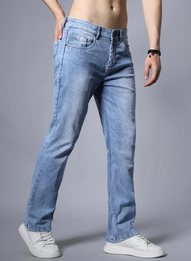 HIGH STAR High Star Mid Rise Regular Fit Faded Jeans