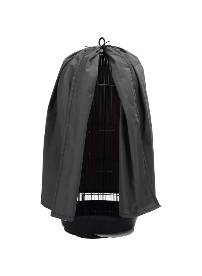 Bird Cage Cover Round Dome Breathable Birdcage Cover for Bird Cage Covering Cloth (Grey) - Image 1