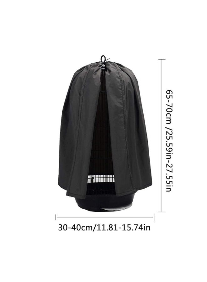 Bird Cage Cover Round Dome Breathable Birdcage Cover for Bird Cage Covering Cloth (Grey) - Image 3