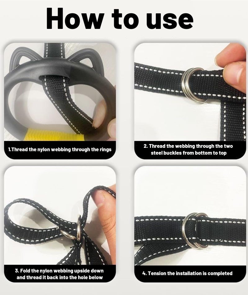 AGMITRAKA Gymnastic Rings for Kids, Gymnastics Equipment for Home Workouts, Adjustable Hanging Rings for Strength Training and Height Growth, 1 Piece - Image 4