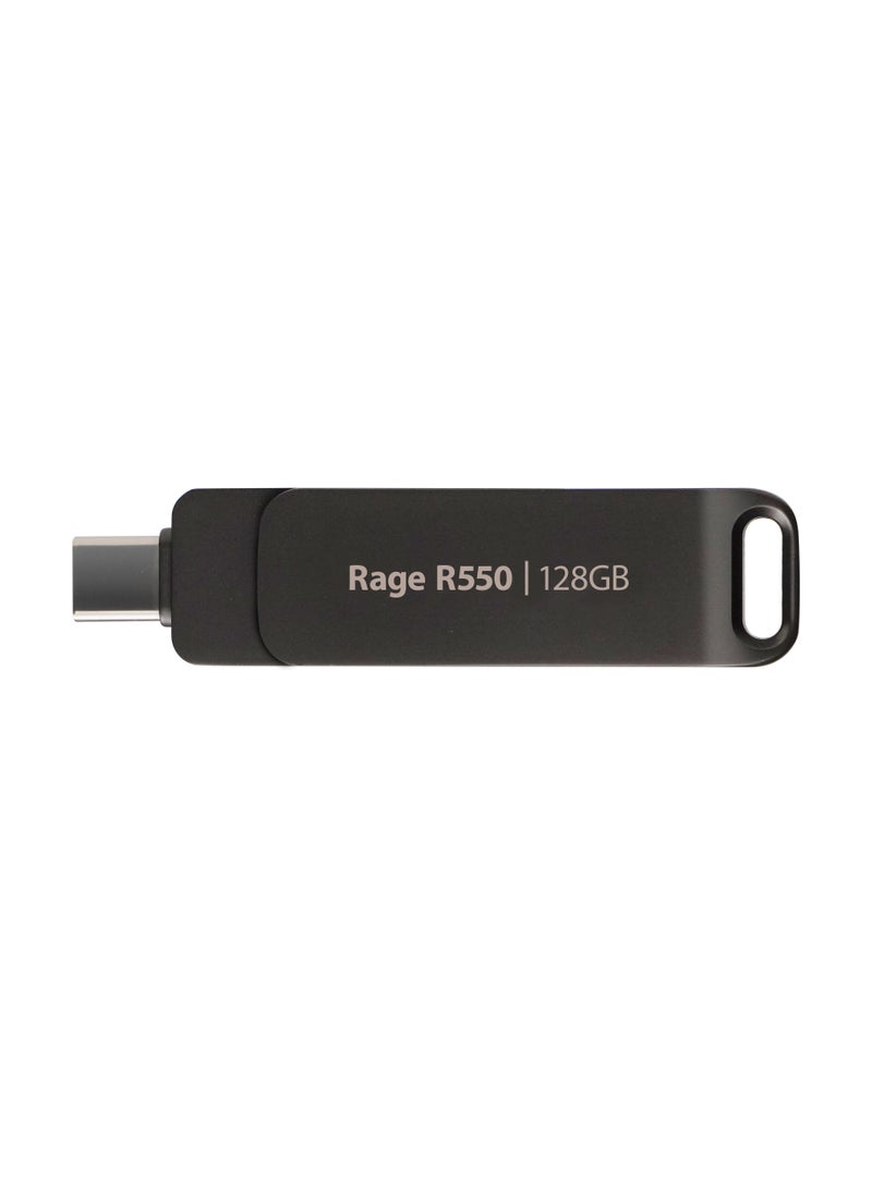 PATRIOT - Flash-PATRIOT-Rage R550-128GB USB 3.2 GEN1 Swing Type A+c-100 Per Sec - Image 1