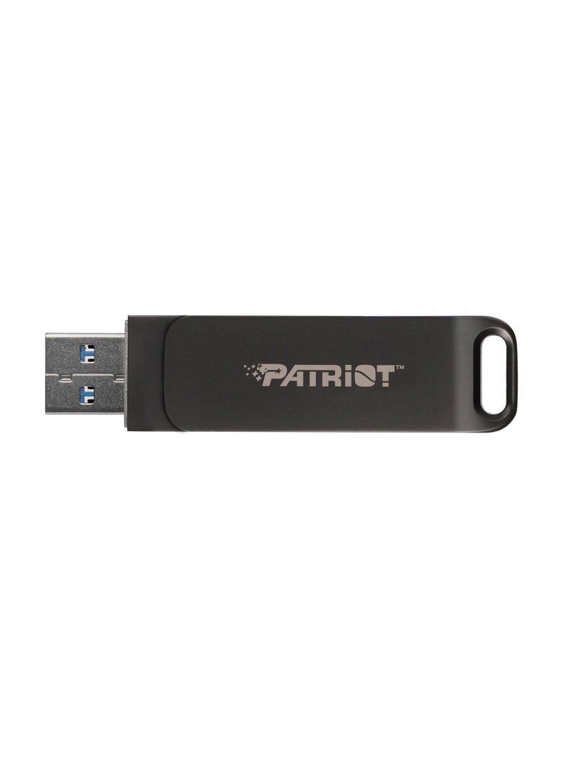 PATRIOT - Flash-PATRIOT-Rage R550-128GB USB 3.2 GEN1 Swing Type A+c-100 Per Sec - Image 1
