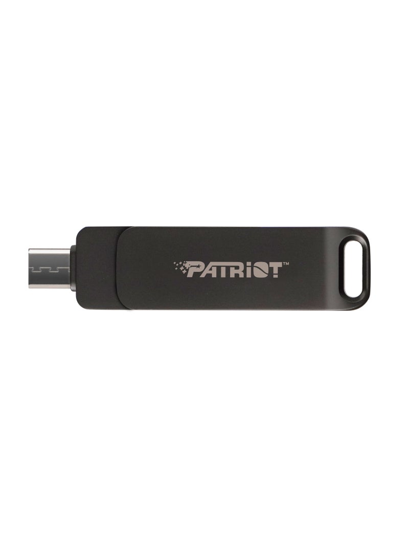 PATRIOT - Flash-PATRIOT-Rage R550-128GB USB 3.2 GEN1 Swing Type A+c-100 Per Sec - Image 1