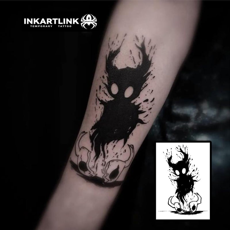 INKARTLINK Temporary Tattoos, Semi Permanent Tattoos, Adult Art Designs, Waterproof Temporary Tattoos, Party Favors, Tattoo Stickers Realistic, No Adhesive, Lasts 1-2 Weeks (The Devil Is Out of Body) - Image 3