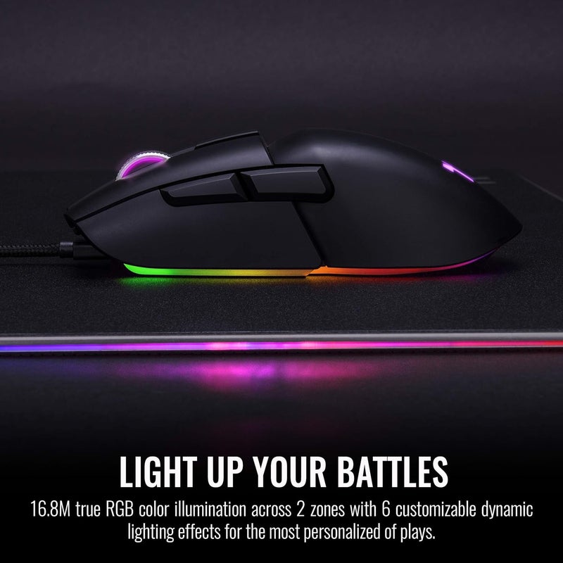 Thermaltake Argent M5 Gaming Mouse 168M RGB Color Software Enabled 8 Customizable Dynamic Lighting Effects PIXART PMW3389 Optical Sensor DPI Adjustments Up to 16000 GMOTMFWDOOBK01 - Image 4