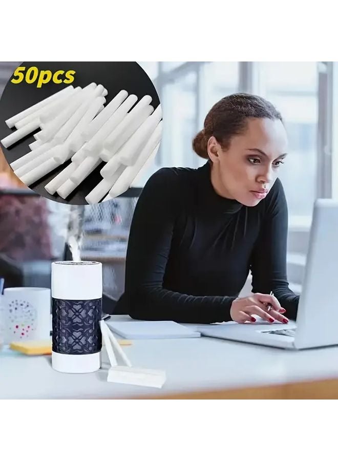 50 قطعة من عصي diffusor العلاج العطري القابلة لإعادة الاستخدام لترطيب الهواء مع مرشحات ماصة - Image 1