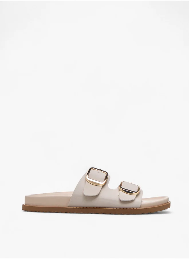 Celeste Women's Buckle Detail Slip-On Sandals - LS10548-54