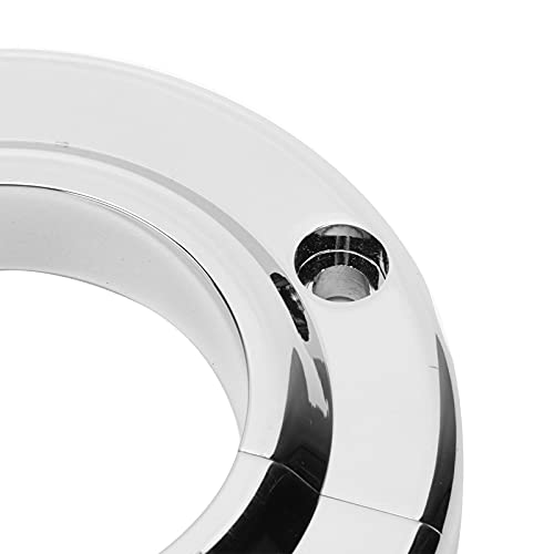 Ymiko 2PCS Steering Column Floor Mount Polished Round Aluminium Alloy Polished Steering Column Floor Mount Replacement for SBC BBC 350 Engine 2in - Image 5