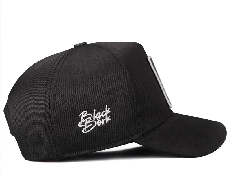 بلاك بورك V1 Baseball Kaplan - Black Cordura Fabric Hat with 9sb Code Logo