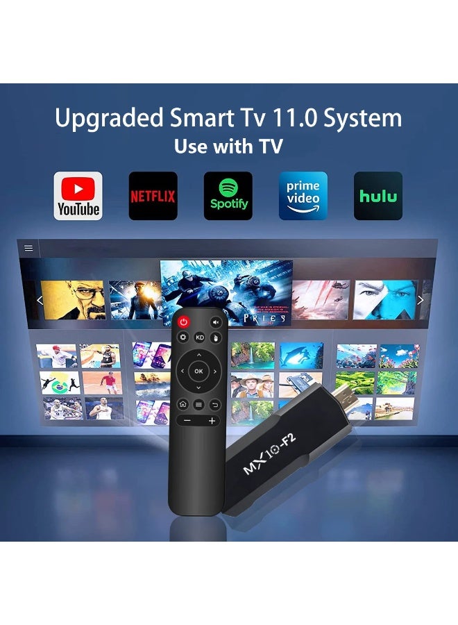 MX10 F2 4K Smart TV Stick Android TV Dual Band WiFi Bluetooth Voice Remote HDMI Streaming Device Black - Image 4