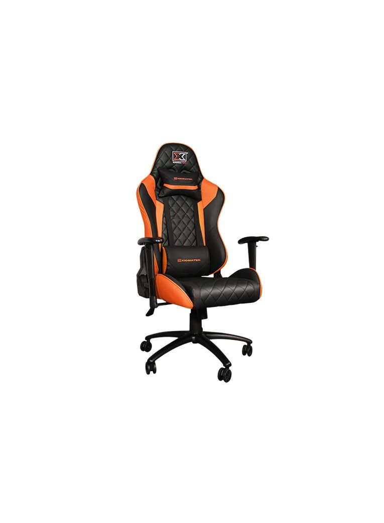 Xigmatek Hairpin Orange Black&Orange, 2D Armrests, Butterfly Mechanism, Class 4 Gas Lift, Headrest & Lumbar Pillow - Image 2