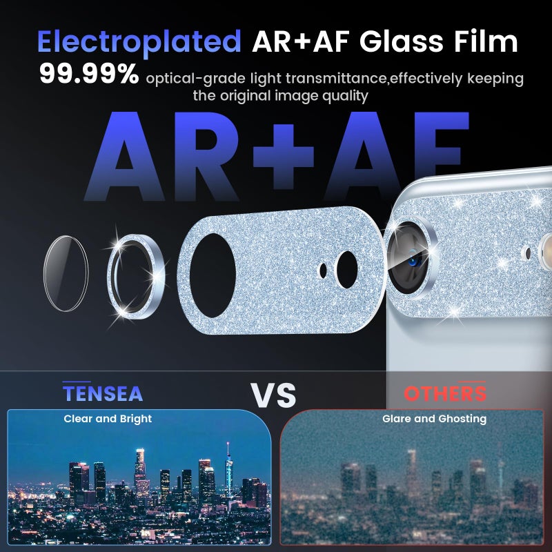 Tensea for iPhone 17 Air Camera Lens Protector, Metal Aluminum Alloy Tempered Glass Cover Camera Screen Protector Accessories, Case-Compatible for iPhone 17 Air 6.5inch - Image 3