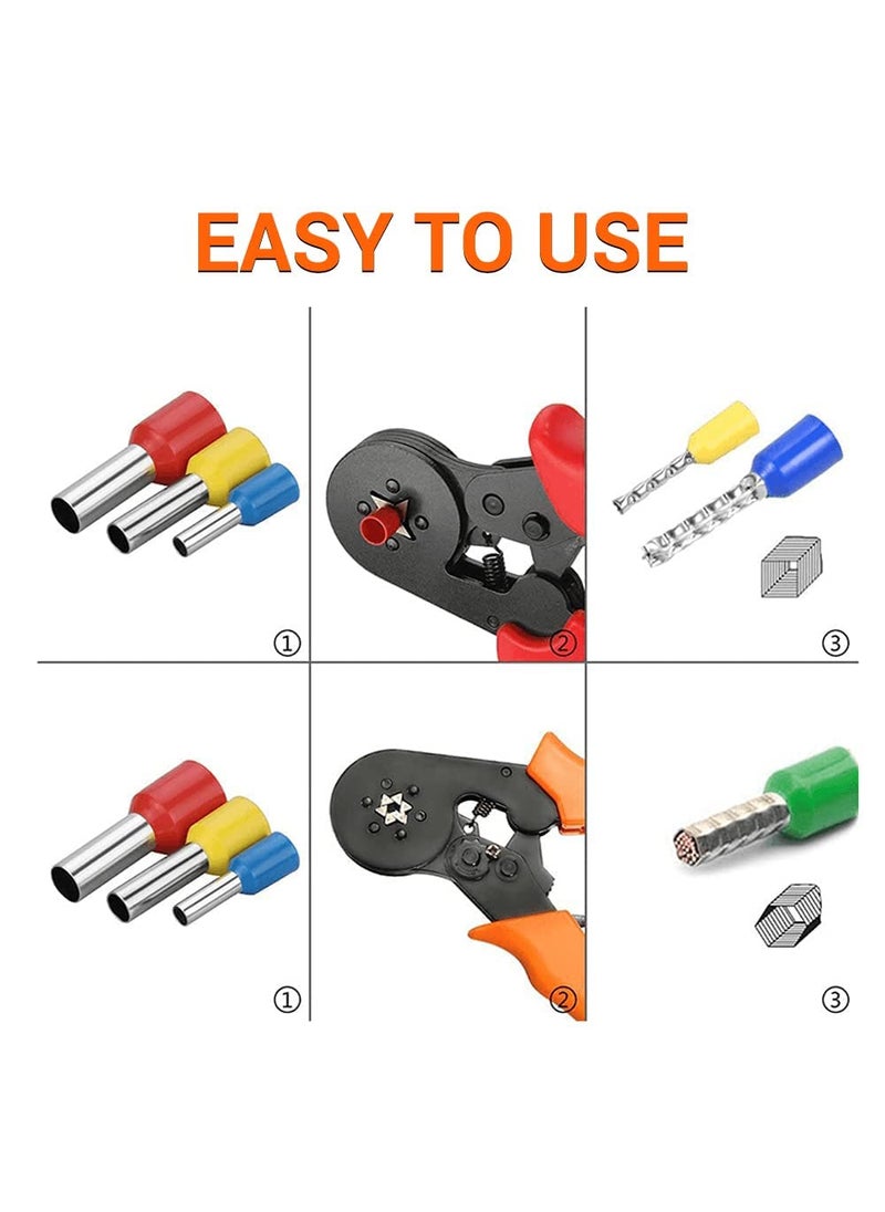 Homartel Homartel 1200pcs Electronic Wire Ferrules Kit Assortment Ferrule Wire Copper Crimp Connector Universal Wiring Cable Connector Insulated Cord Pin End Terminal AWG237 Set  - Image 3