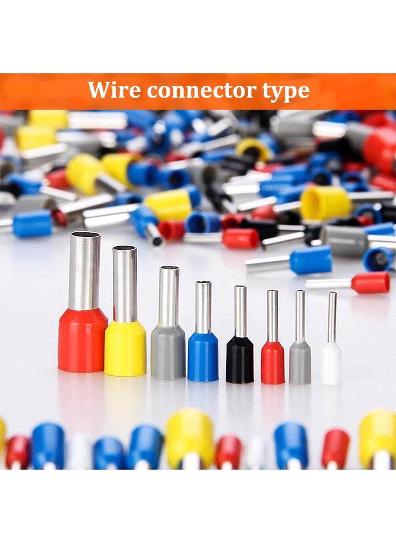 Homartel Homartel 1200pcs Electronic Wire Ferrules Kit Assortment Ferrule Wire Copper Crimp Connector Universal Wiring Cable Connector Insulated Cord Pin End Terminal AWG237 Set  - Image 5