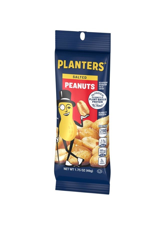 PLANTERS Salted Peanuts, Nuts Individual Packs, Party Snacks, Snack Nuts, Snacks On the Go, Plant-Based Protein, Snacks for Adults, After School Snack, Kosher, 1.75 oz Bag (Pack of 12) - Image 2