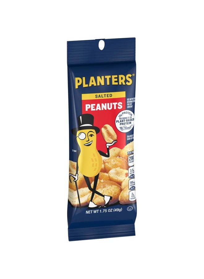 PLANTERS Salted Peanuts, Nuts Individual Packs, Party Snacks, Snack Nuts, Snacks On the Go, Plant-Based Protein, Snacks for Adults, After School Snack, Kosher, 1.75 oz Bag (Pack of 12) - Image 3