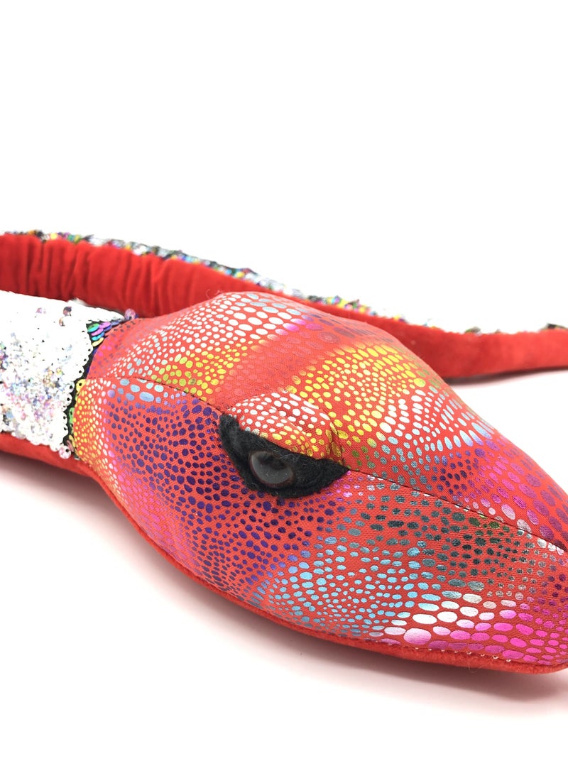 MissTiara - Wild Sequin Snake Plush Stuffed Animal Plush Toy Reversible Flip Sequin Toys for Kids 140 CM - Image 1