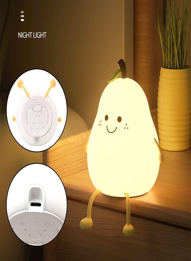 GALV Night Light for Kids, 16 Color Changing Silicone Lamp, USB Rechargeable, Kids Room Decor, Pears Stature - Image 4