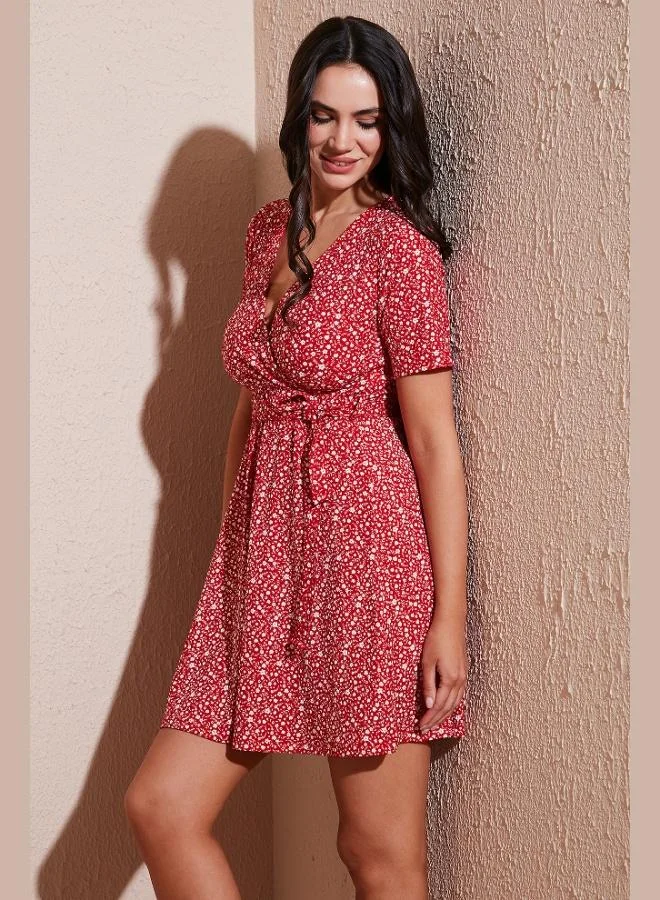 Lela Lela Waist-Tied Double-Breasted Ribbed Dress Women's DRESS 5864505Y6