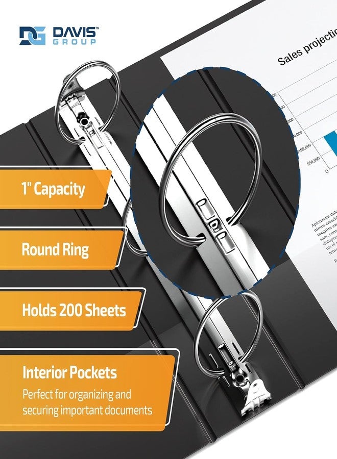 Quickfit Heavy-Duty 8.5" x 14" Landscape Legal Binder, 3-Ring Binder, Round Ring, Black, Single, 1 Inch - Image 4