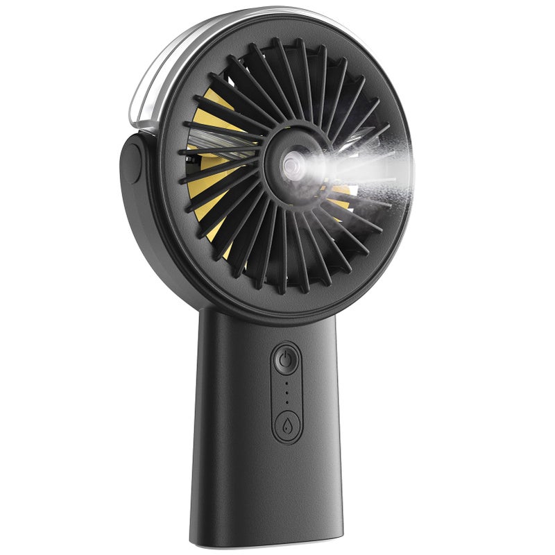 Otlonpe Handheld Misting Fan Portable Small Personal Hand Held Rechargeable Mist Fan Water Spray 4000mAh Battery Operated Hand Mister Fans 3Speed 415 Hrs Runtime for Travel Home Office Outdoor